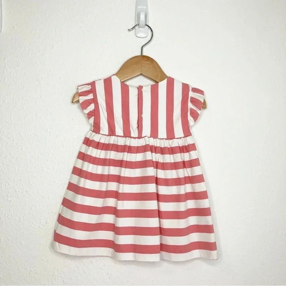 NWT Mayoral dress short sleeve pink and white stripes size 6-9 months - Picture 2 of 9